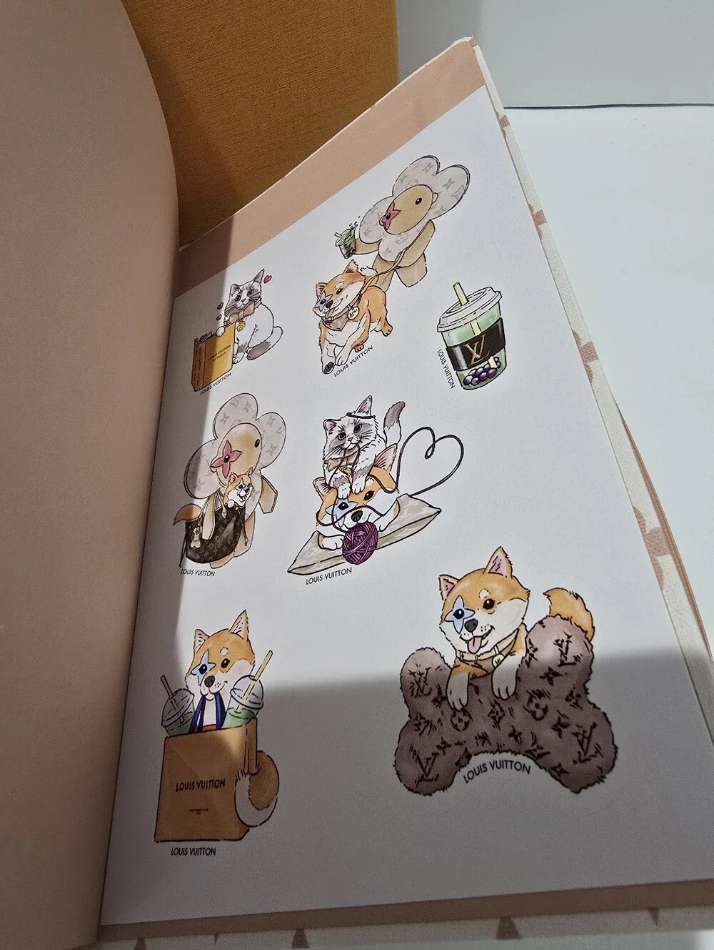 Louis Vuitton Jane Notebook MM Dune Monogram With Stickers Brand New Gl1681